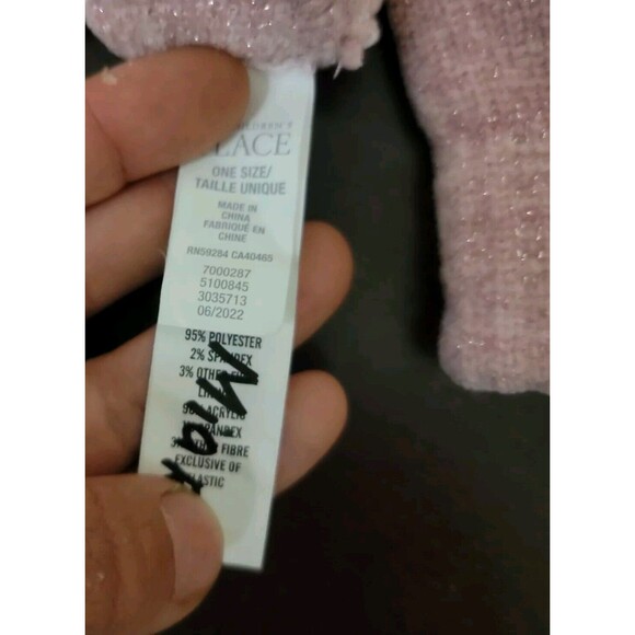 Toddler Girl Winter Hat And Mittens Bundle Pink Beanie w Ears, Teddy Bear (GW) - Picture 8 of 12